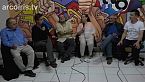 El Abrazo De Los Pueblos, reunión  en estudio tv. Chile